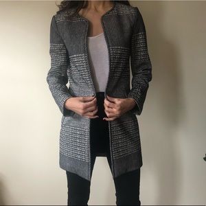 Oversized Textured Long Blazer